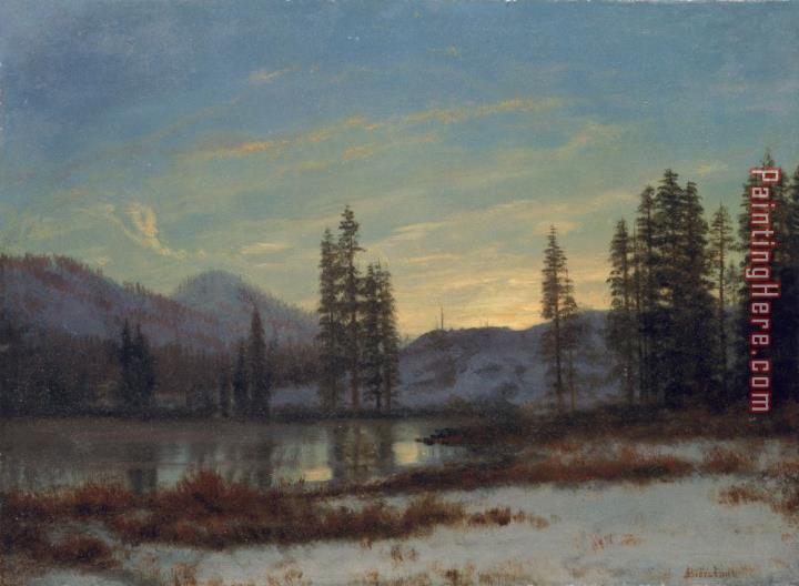 Albert Bierstadt Snow in the Rockies
